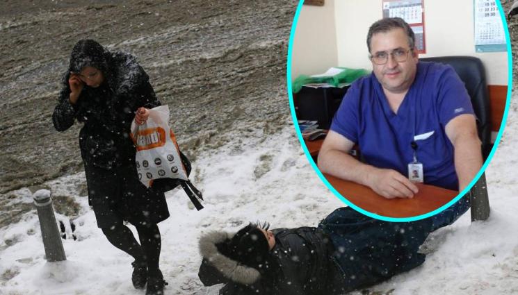 Борислав Тасев - Д-р Борислав Тасев от „Пирогов“: Възрастните с „котки“ и бастун при лед