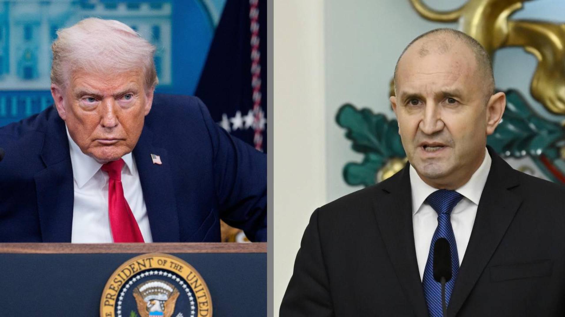 Radev cere eliminarea vizelor pentru bulgari în conversația cu Trump