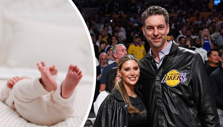 Пау Гасол - Шампион от НБА гушна бебе Оливия