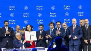 Доналд Тръмп и Росен Желязков в Давос