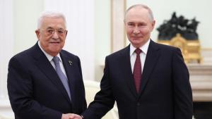 Президентът на Русия Владимир Путин прие днес в Кремъл палестинския