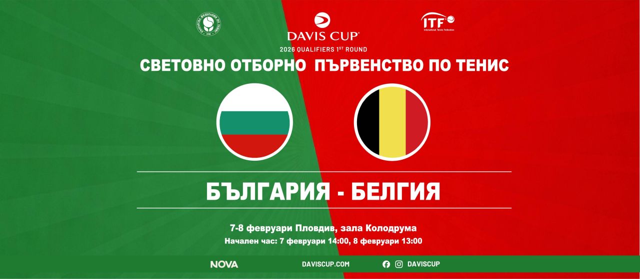 Нова Броудкастинг Груп излъчва мачовете на България от Купа „Дейвис“