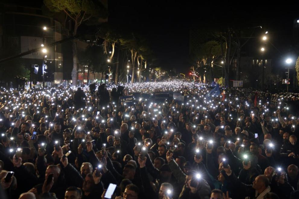 Албания протест Тирана