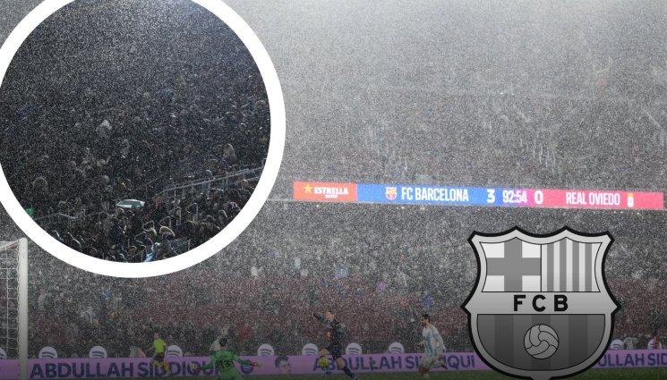 Камп Ноу Барселона дъжд - Шокиращо!