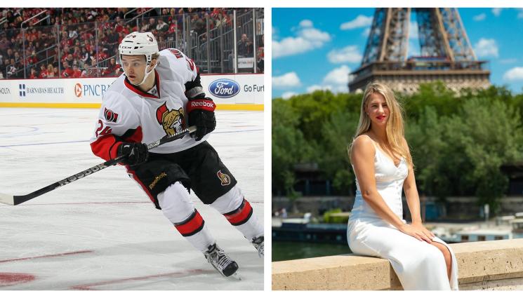 Стефан да Коста - Баскетболистка дари хокеист със син