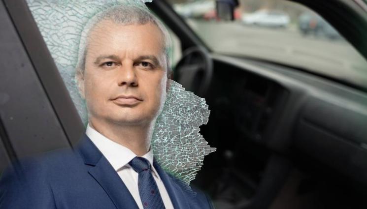 Костадинов кола - ОПИТ ЗА СПЛАШВАНЕ? Потрошената кола пред НС била на Костадинов (ВИДЕО и СНИМКИ)