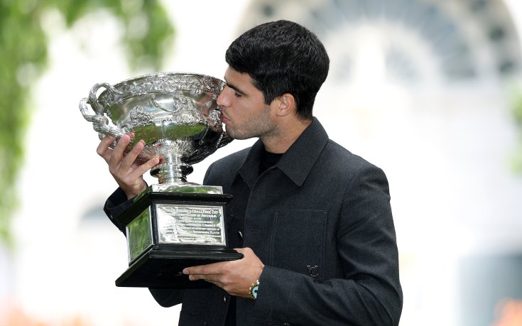 Шампионската фотосесия на Карлос Алкарас в Мелбърн (снимки)