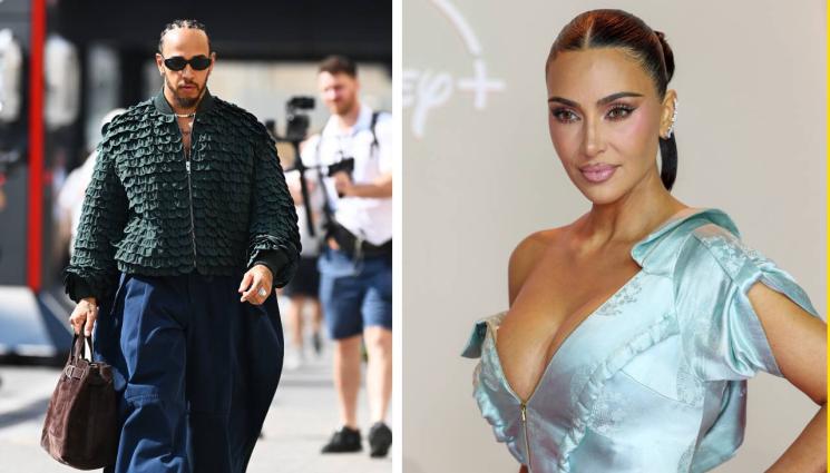 Люис Хамилтън Ким Кардашиян - Хамилтън и Кардашиян се показаха на Супербоул