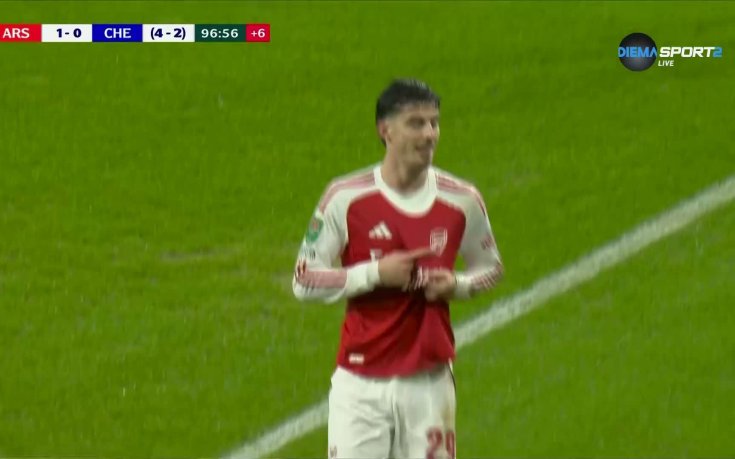 Кай Хаверц изпрати Арсенал на финал с попадение в добавеното време