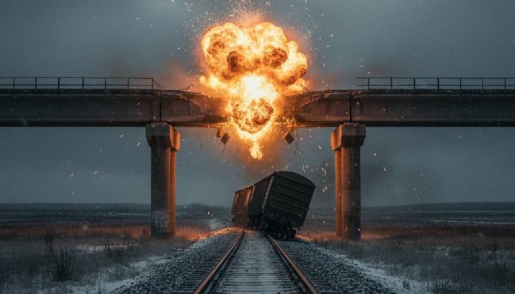 влак взрив - РУСИЯ РЕЖЕ ЖЕЛЕЗНИЯ ПУЛС НА УКРАЙНА! 