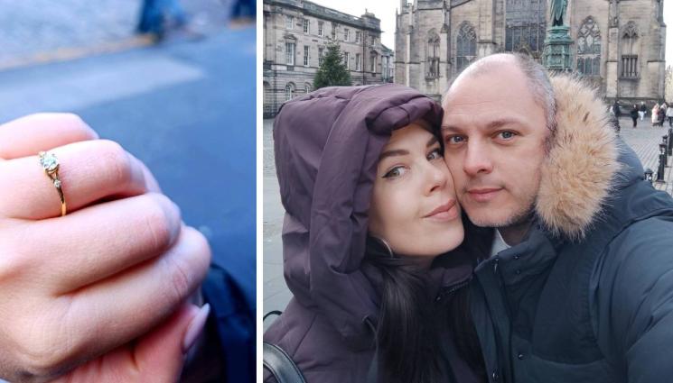 Константин Добройков и Габриела Стамова - СЛЕД СНЕЖНА БУРЯ В ЕДИНБУРГ: Добройков и Стамова се сгодиха след 15 г.
