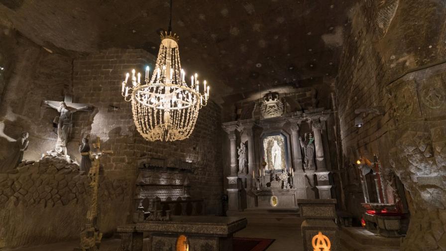 Подземната империя на Полша: 245 км тунели и катедрала от сол, скрита на 100 метра под земята