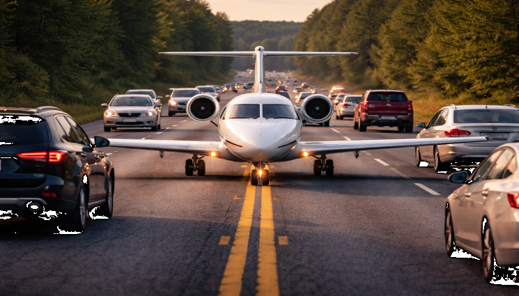 самолет - НА КОСЪМ ОТ ТРАГЕДИЯ: Самолет кацна аварийно на оживен път, помете коли! (ВИДЕО)