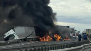 Тежка катастрофа на Северната скоростна тангента съобщиха очевидци в социалните