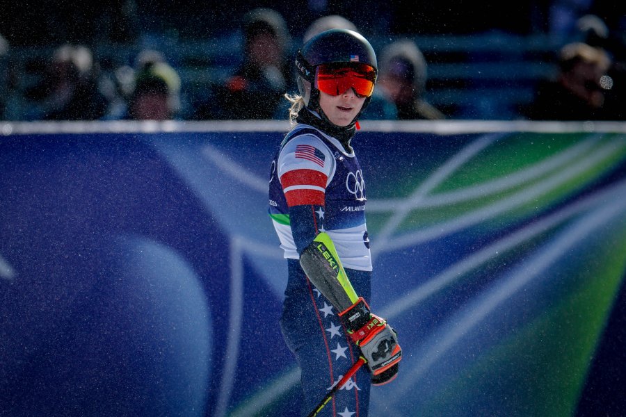 Гигантски слалом за жени с участието на Анина Цурбриген в1