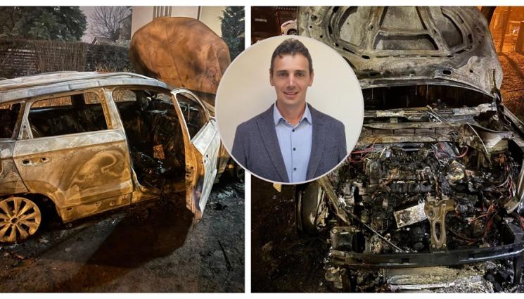 s - ОПИТ ЗА СПЛАШВАНЕ? Запалиха автомобила и входната врата на кмета на Бистрица