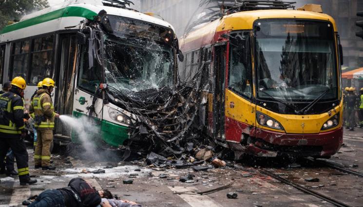 трамвай - ЖЕСТОКА ТРАГЕДИЯ: Трамвай дерайлира, има загинал и ранени! (ВИДЕО)