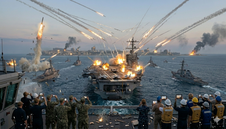 военен кораб самолетоносач - ВОЙНАТА ЕСКАЛИРА: Иран нападна американския самолетоносач „Ейбрахам Линкълн“!