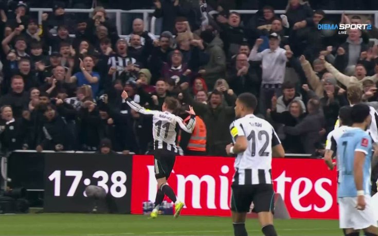 Харви Барнс даде преднина на Нюкасъл срещу Манчестър Сити (видео)