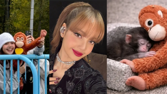 Lisa от BLACKPINK посети популярната маймунка Пънч в Япония