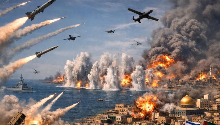 Иран Израел Залив - НОЩ НА УДАРИ: Иран атакува с ракети и дронове Израел и държави от Залива