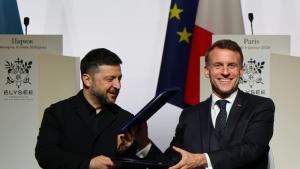 Еманюел Макрон и Володимир Зеленски