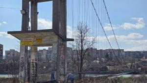 ремонт въжен мост река Арда