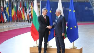 Андрей Гюров по време на срещата си с председателя на