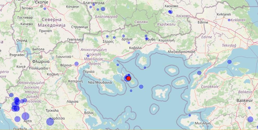 вторични земетресения Атон