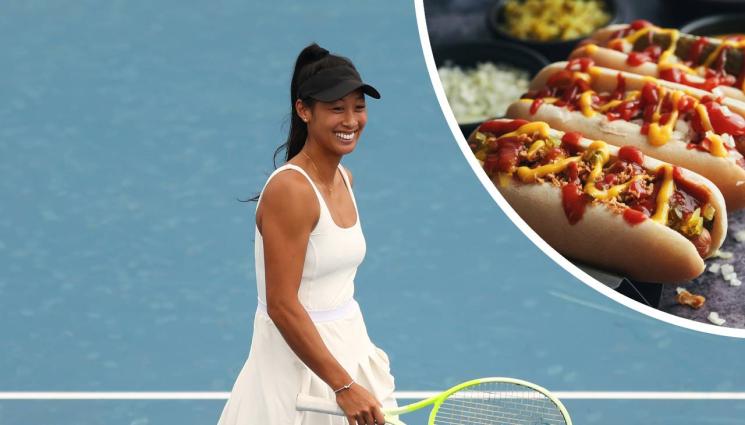 Присила Хон - Тенисистка хапна хотдог за $100