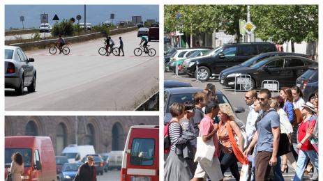 пешеходци пешеходна пътека