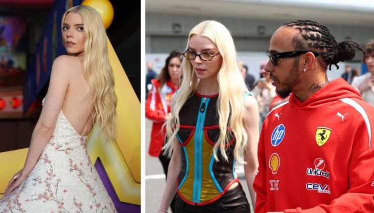 Люис Хамилтън Аня Тейлър Джой - Хамилтън гушна принцеса Праскова