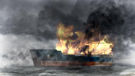 пожар танкер