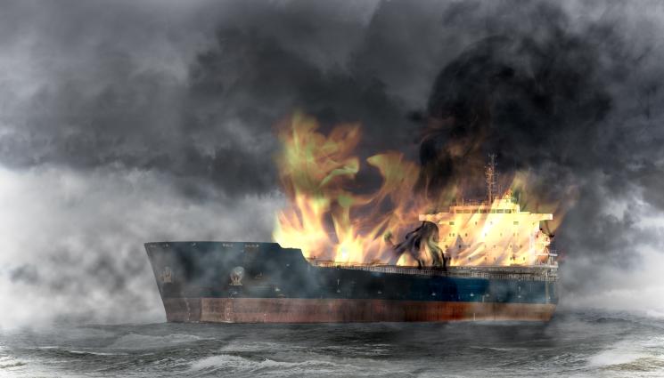 пожар танкер