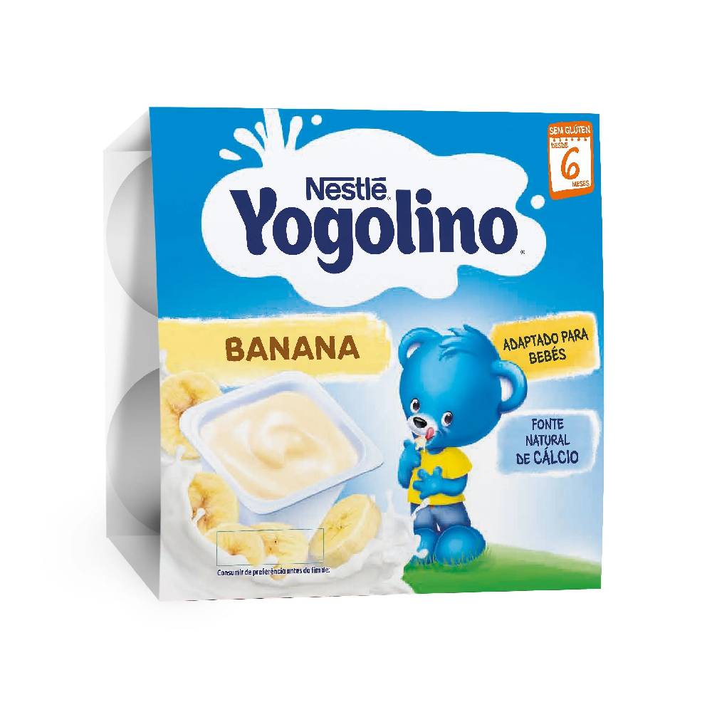 NESTLE YOGOLINO Млечен десерт банан, 6+м, 4бр.