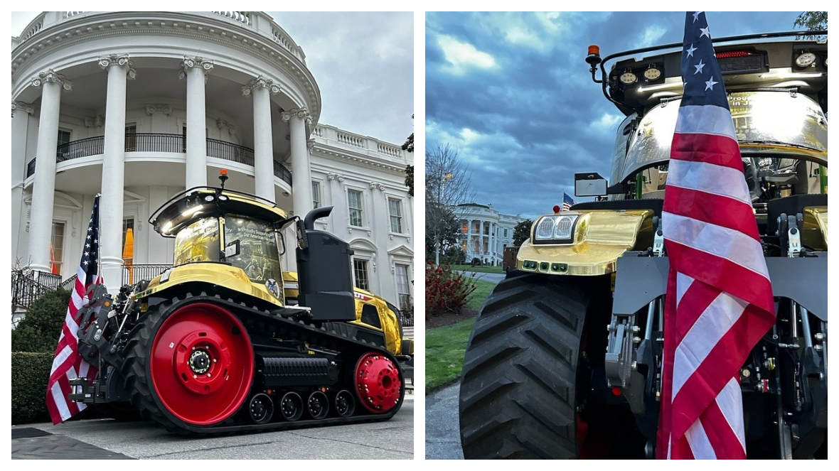 позлатен трактор Fendt Доналд Тръмп