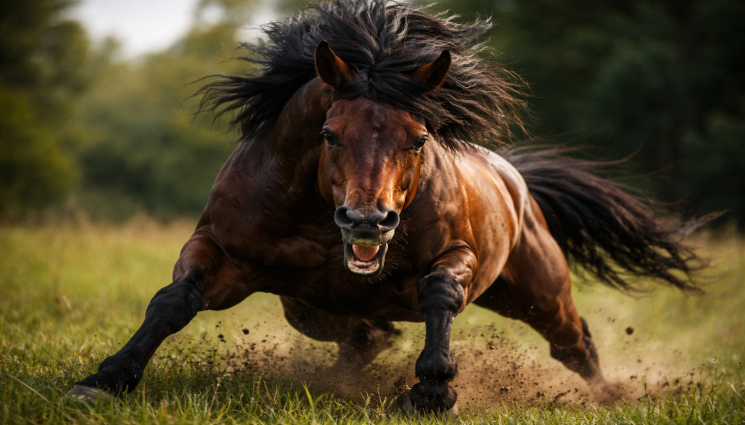 ядосан кон - УЖАСЯВАЩО! Кон нападна жена в Килифарево