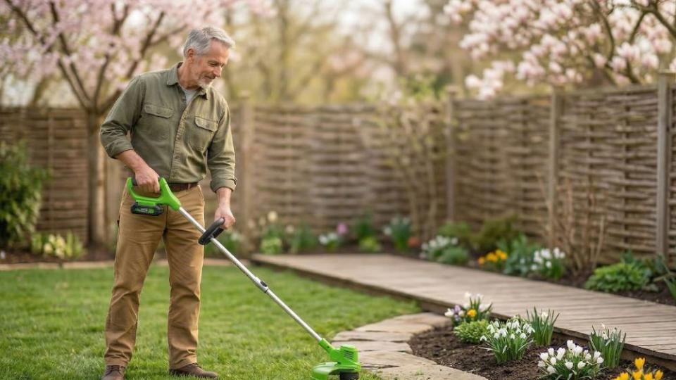 Подготви двора си за пролетта с мощна безжична косачка-тример 8 в 1