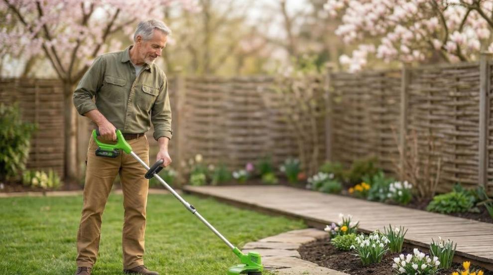 Подготви двора си за пролетта с мощна безжична косачка-тример 8 в 1