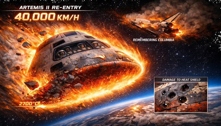 Артемис - „Огненият ад“ на Артемис II: Ще издържи ли капсулата при завръщането на Земята?!