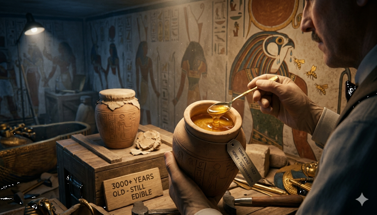 е - Медът на фараон годен за ядене и след 3000 г.