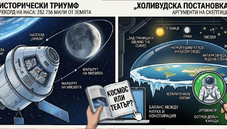 Артемис 2 - ИСТИНА ИЛИ ХОЛИВУДСКИ ЕКШЪН: Обявиха мисията „Артемис II“ за фалшива!