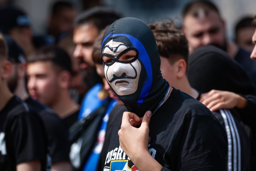 Шествие на феновете на Левски преди дербито с ЦСКА1
