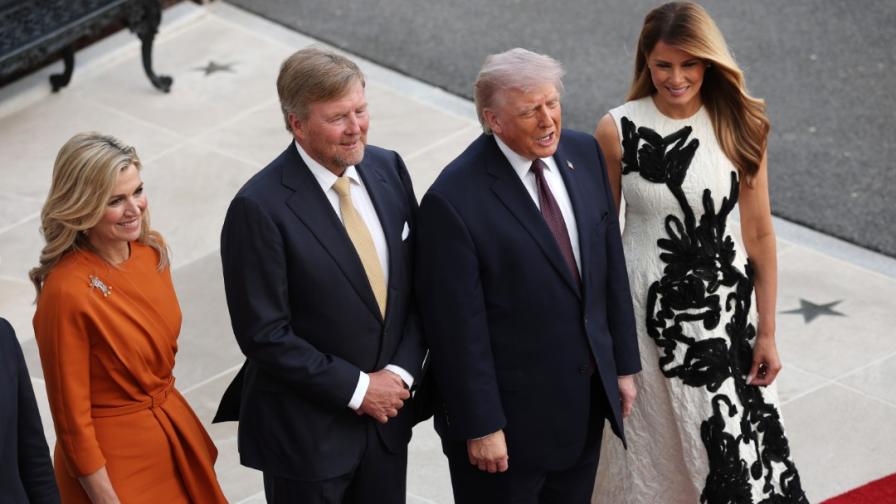 Блясък в Белия дом: Доналд и Мелания Тръмп посрещнаха кралската двойка на Нидерландия
