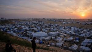 Лагер за настаняване на разселени хора в Хан Юнис в