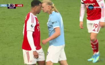 Напрежение между Халанд и Габриел Магаляеш, жълти картони за двамата