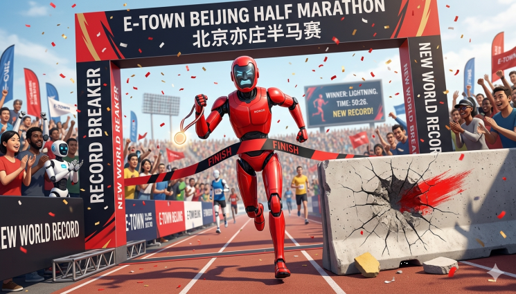 робот - БЪДЕЩЕТО Е ТУК: Робот разби човешки рекорд по бягане в полумаратон! (ВИДЕО)