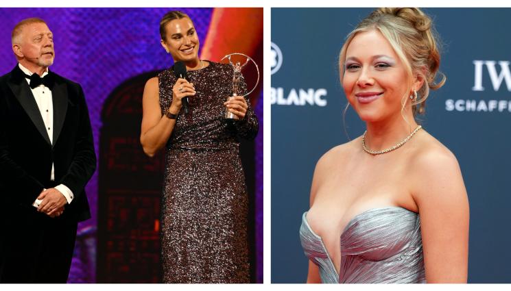 Арина Сабаленка - Анисимова би по деколте Сабаленка на спортните Оскари