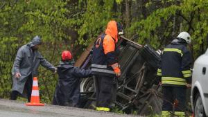 Тежката катастрофа със загинали с автобус край Малко Търново