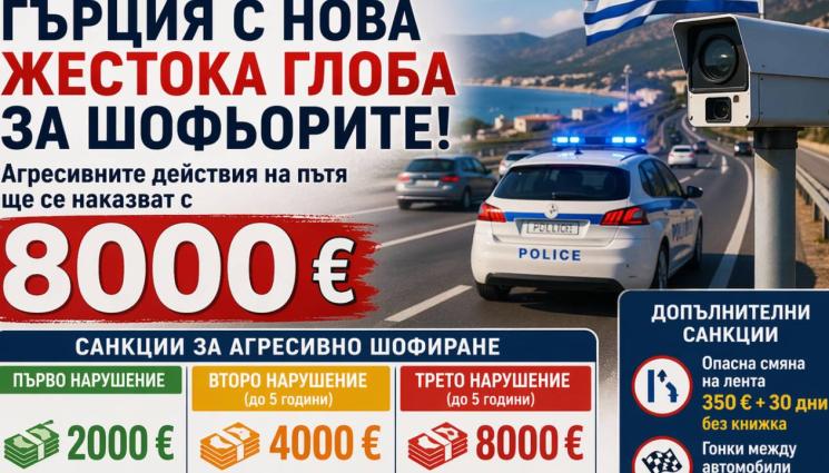 Гърция - ВНИМАНИЕ: Гърция с нова жестока глоба за шофьорите!